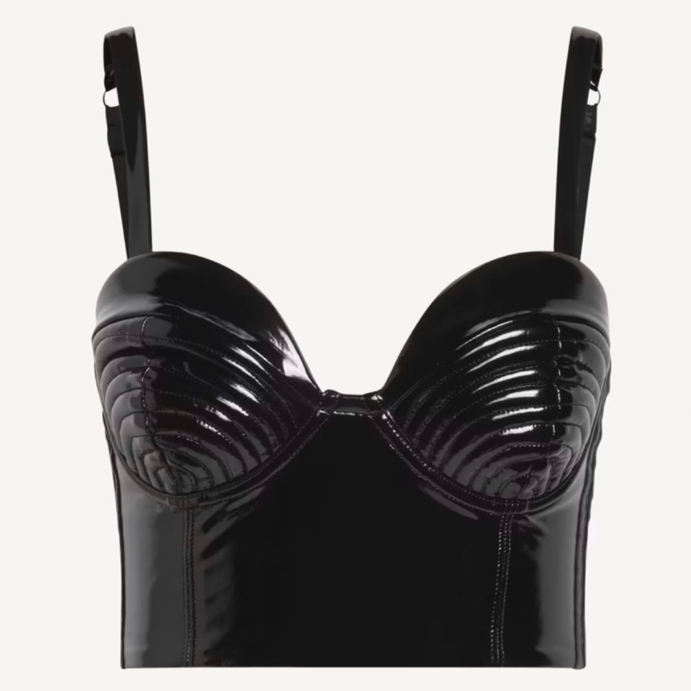 Ivy Park Black Vinyl Bra top